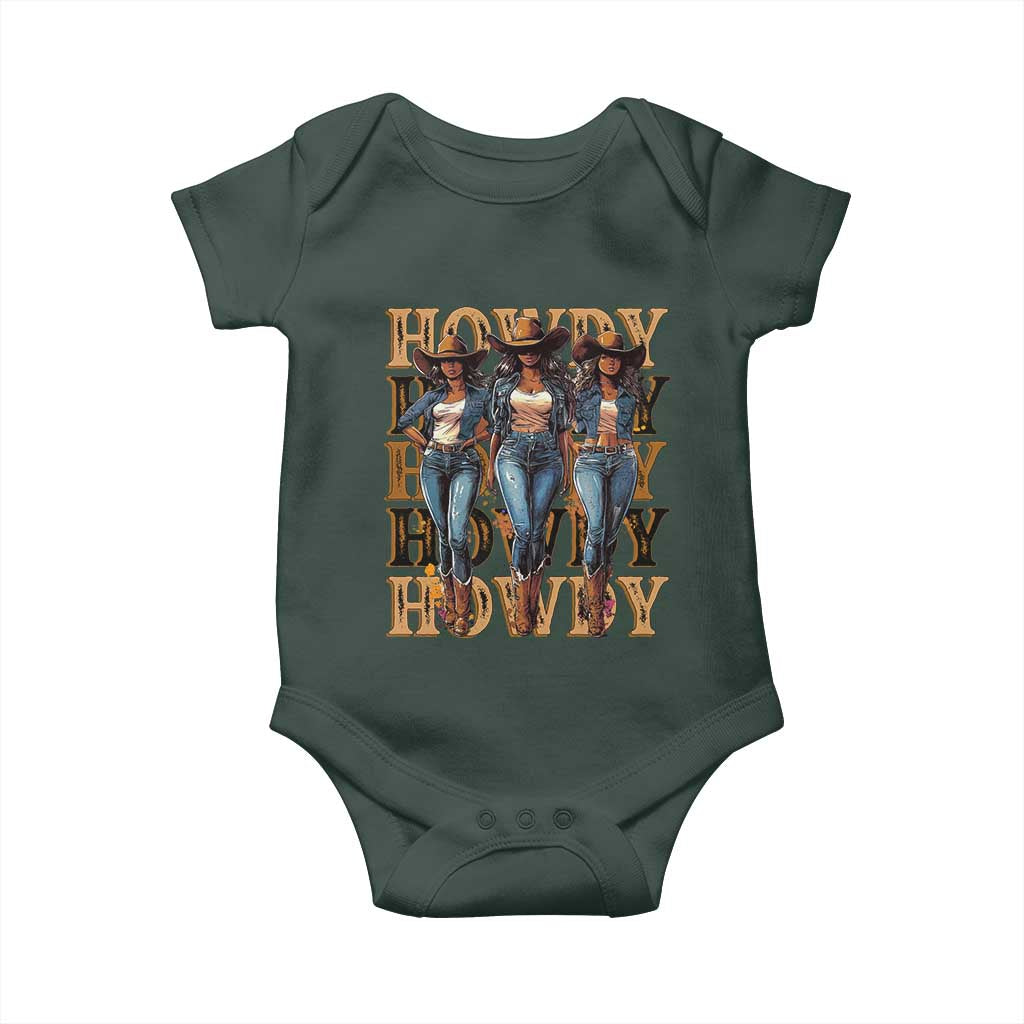 Black Cowgirl Baby Onesie Howdy Melanin Rodeo Queen
