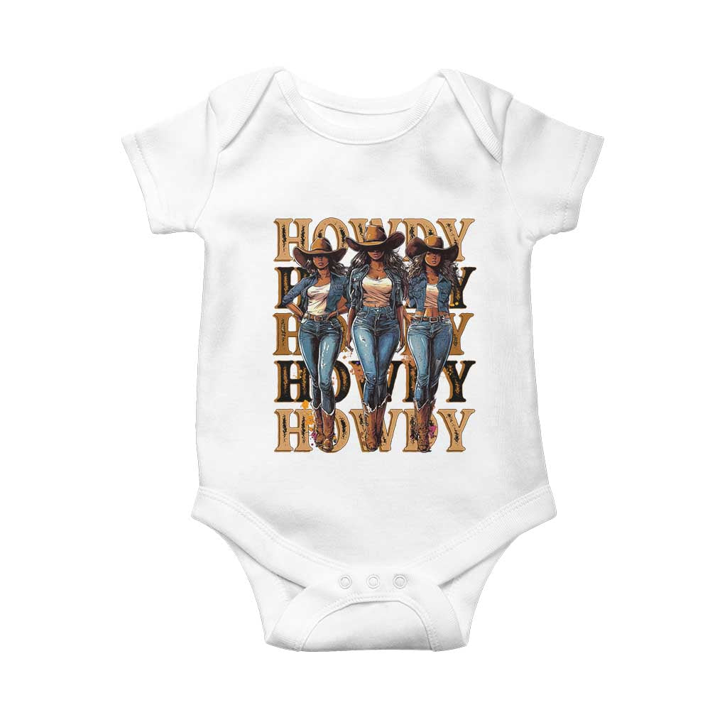 Black Cowgirl Baby Onesie Howdy Melanin Rodeo Queen