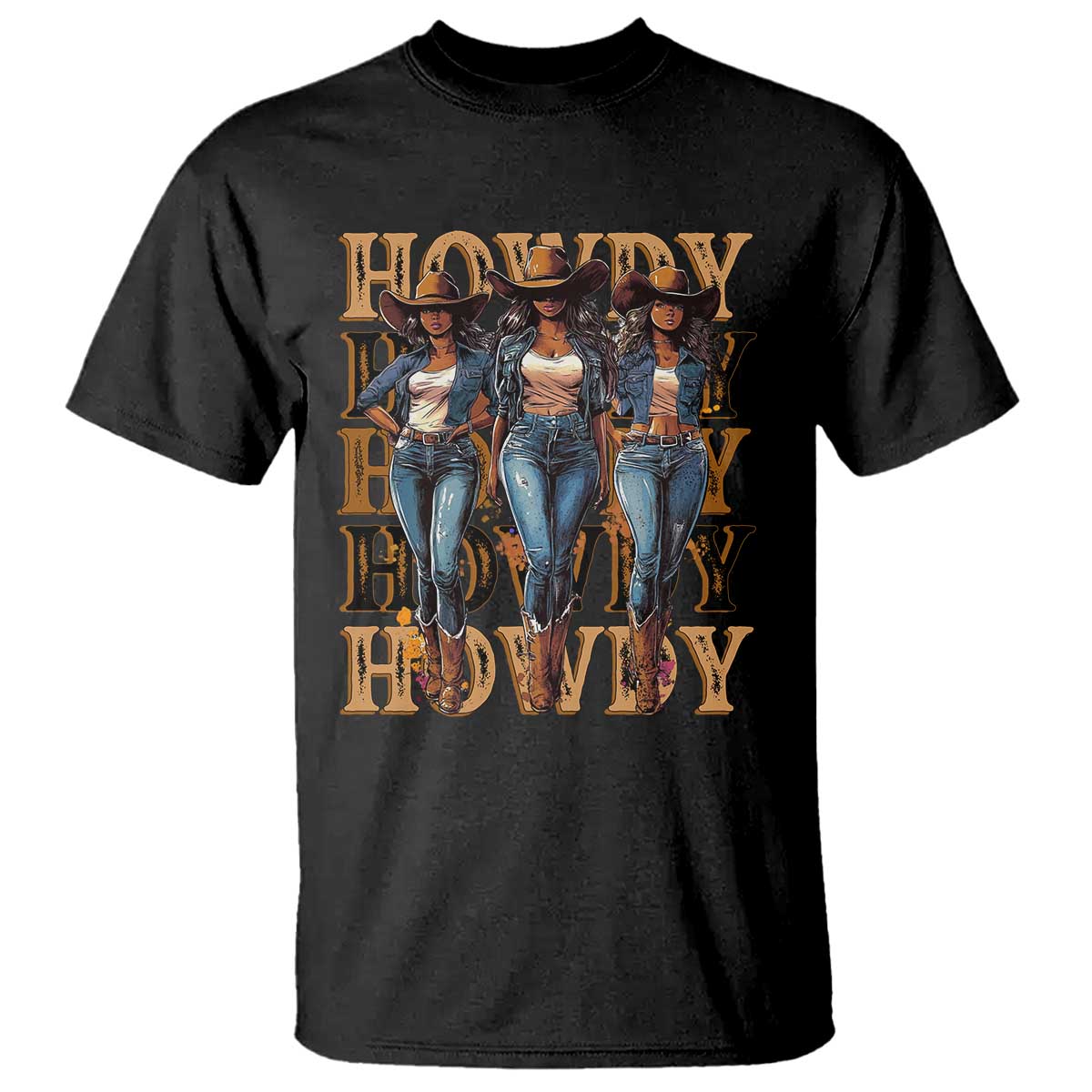 Black Cowgirl T Shirt Howdy Melanin Rodeo Queen
