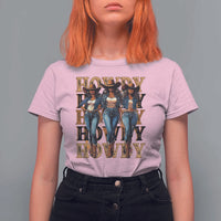 Black Cowgirl T Shirt For Women Howdy Melanin Rodeo Queen