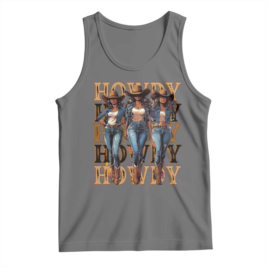 Black Cowgirl Tank Top Howdy Melanin Rodeo Queen