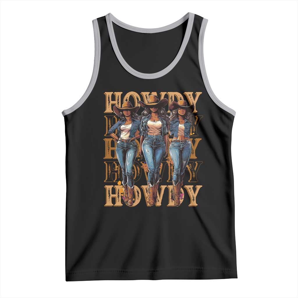 Black Cowgirl Tank Top Howdy Melanin Rodeo Queen