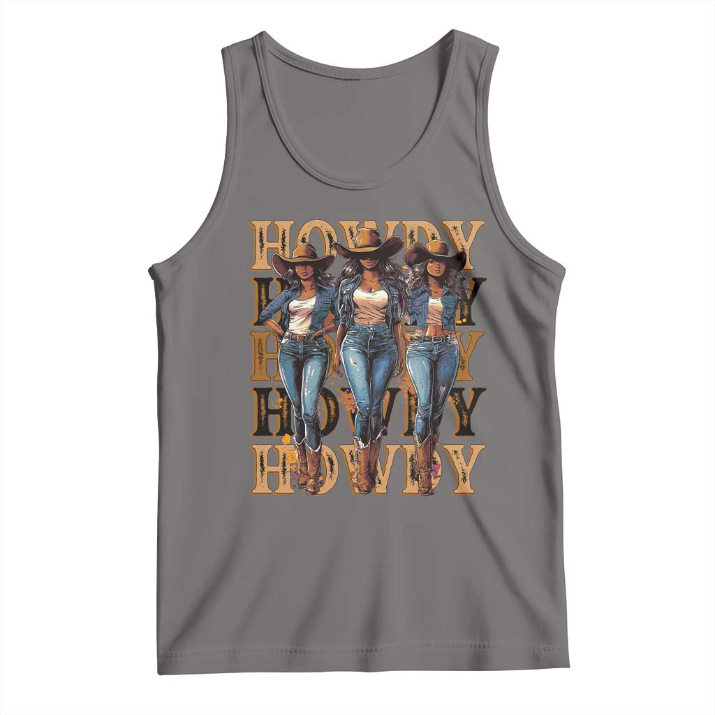Black Cowgirl Tank Top Howdy Melanin Rodeo Queen