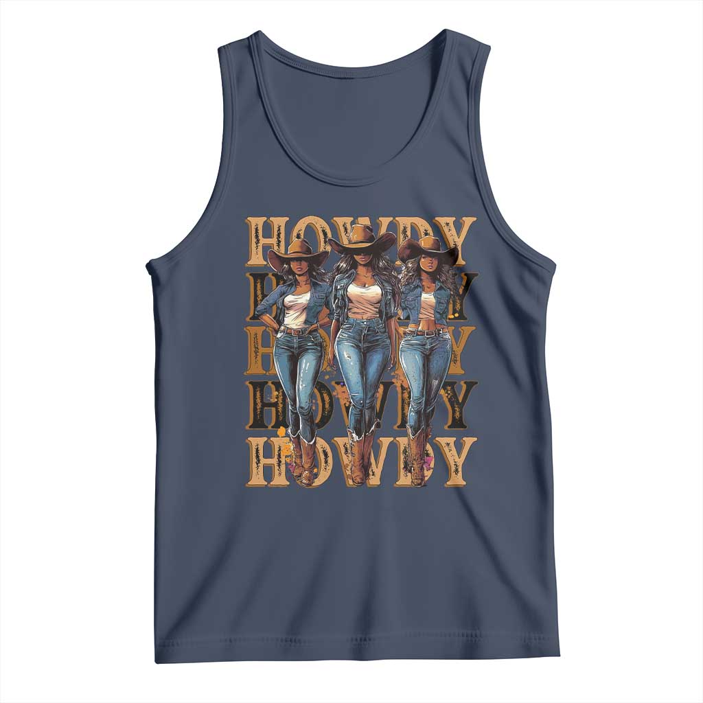 Black Cowgirl Tank Top Howdy Melanin Rodeo Queen