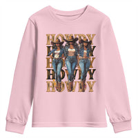 Black Cowgirl Youth Sweatshirt Howdy Melanin Rodeo Queen