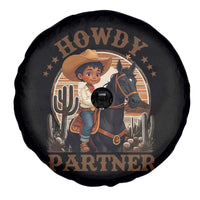 Black Cowboy Spare Tire Cover Howdy Partner Black History Month