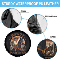 Black Cowboy Spare Tire Cover Howdy Partner Black History Month