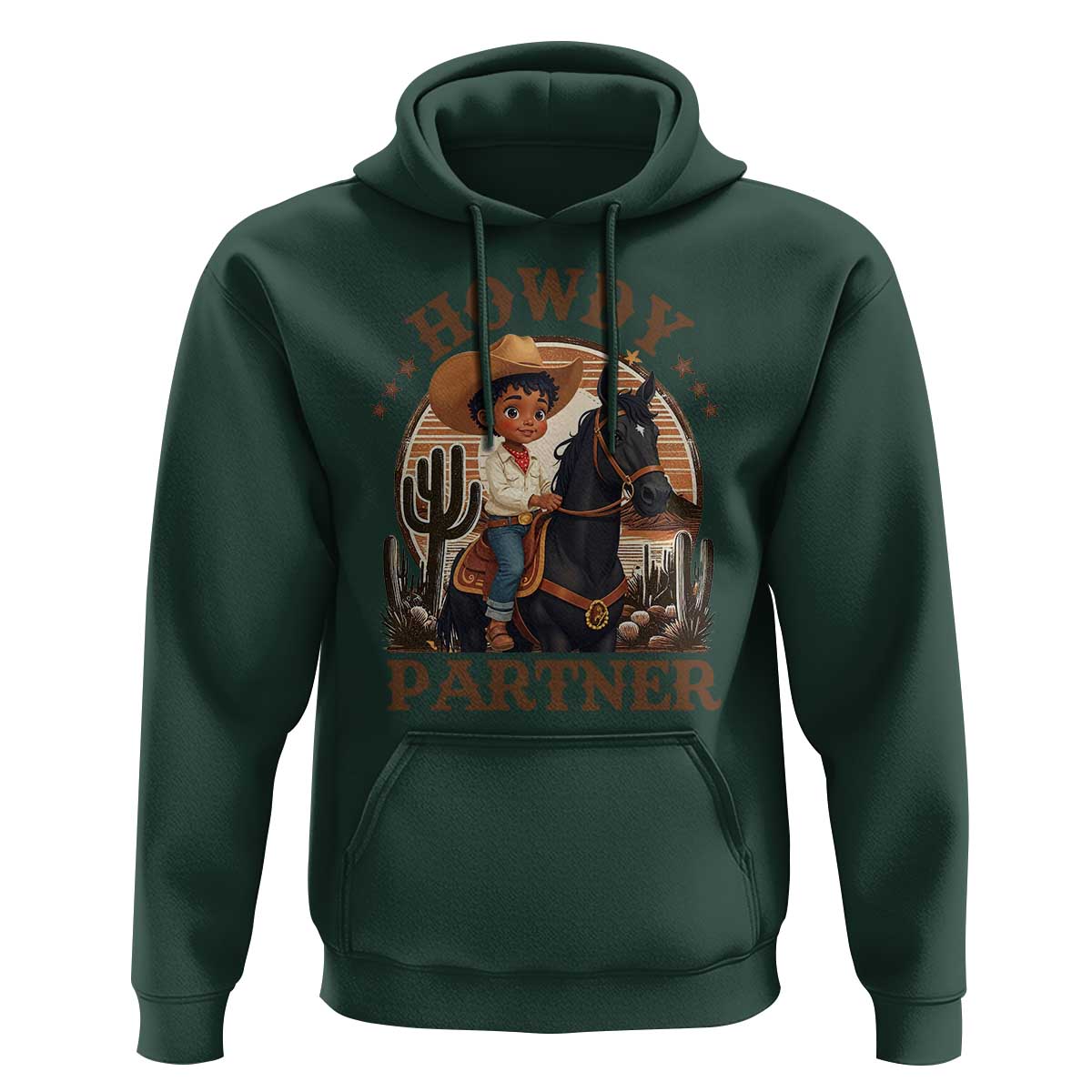 Black Cowboy Hoodie Howdy Partner Black History Month