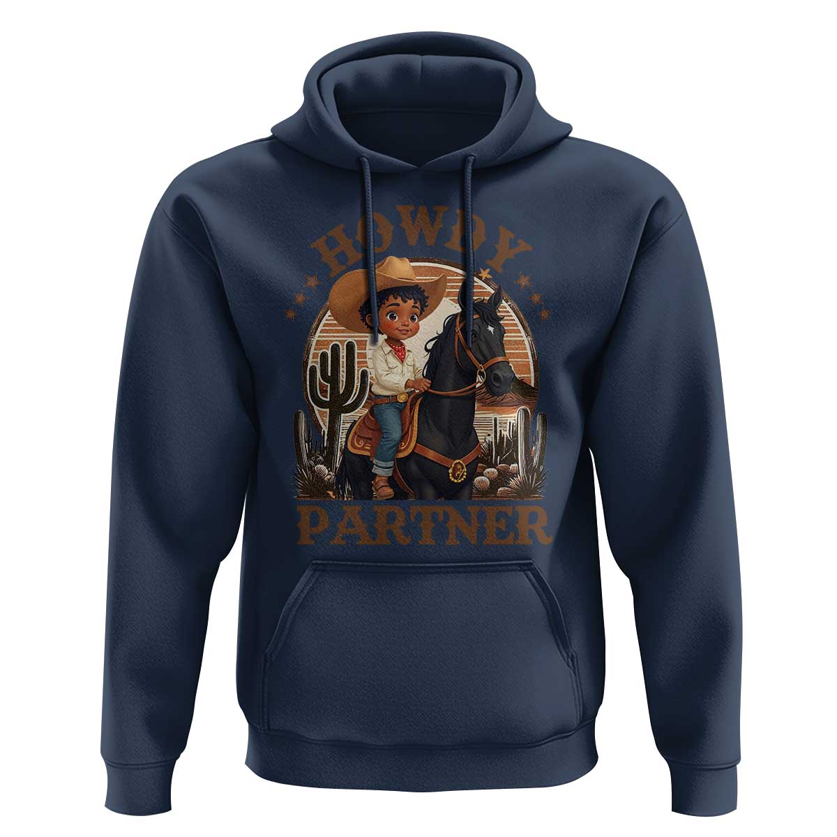 Black Cowboy Hoodie Howdy Partner Black History Month