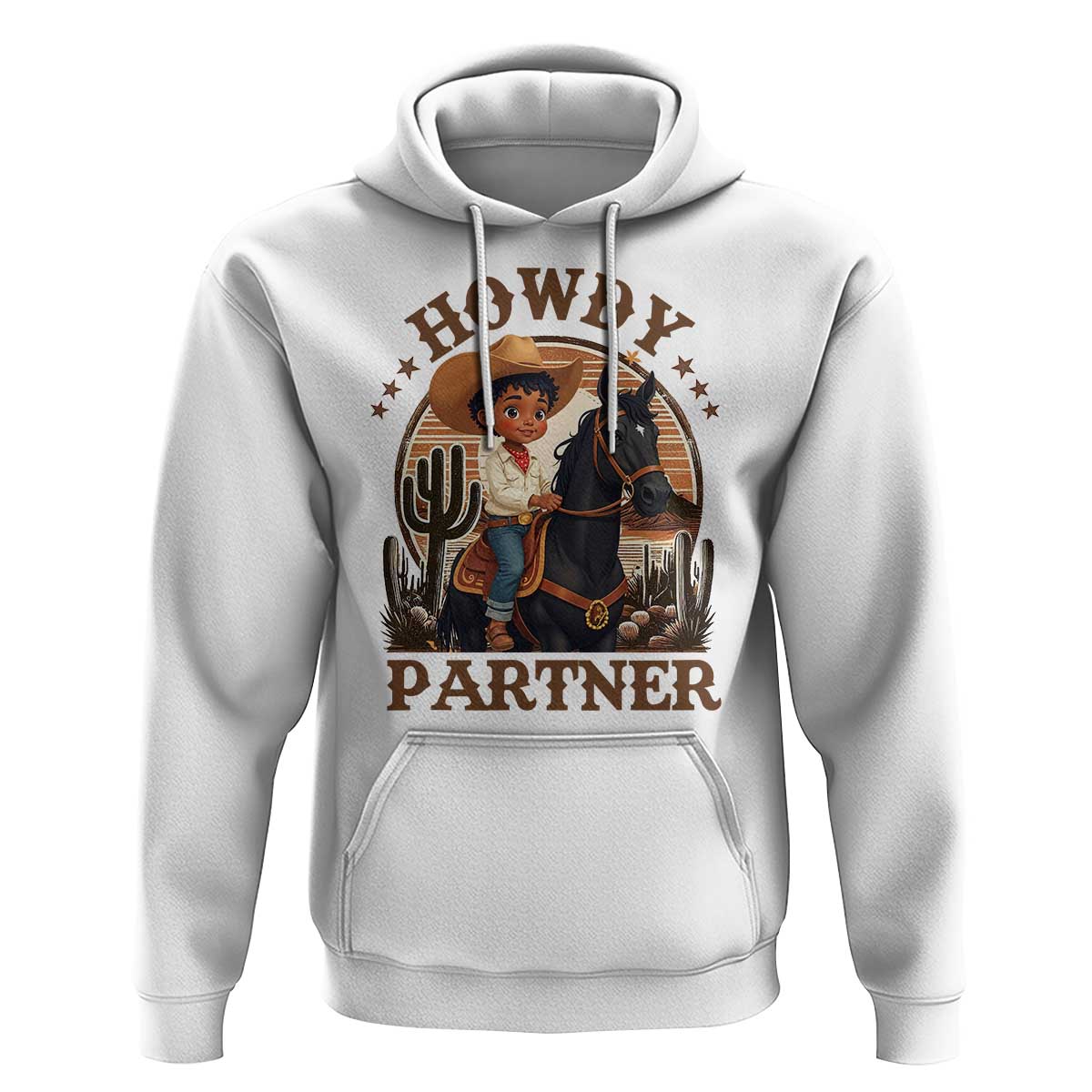 Black Cowboy Hoodie Howdy Partner Black History Month