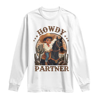 Black Cowboy Long Sleeve Shirt Howdy Partner Black History Month