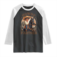 Black Cowboy Raglan Shirt Howdy Partner Black History Month