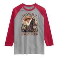 Black Cowboy Raglan Shirt Howdy Partner Black History Month