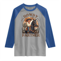 Black Cowboy Raglan Shirt Howdy Partner Black History Month