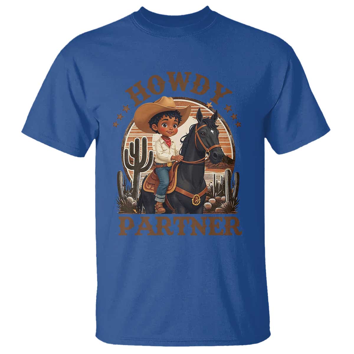 Black Cowboy T Shirt Howdy Partner Black History Month