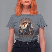 Black Cowboy T Shirt For Women Howdy Partner Black History Month