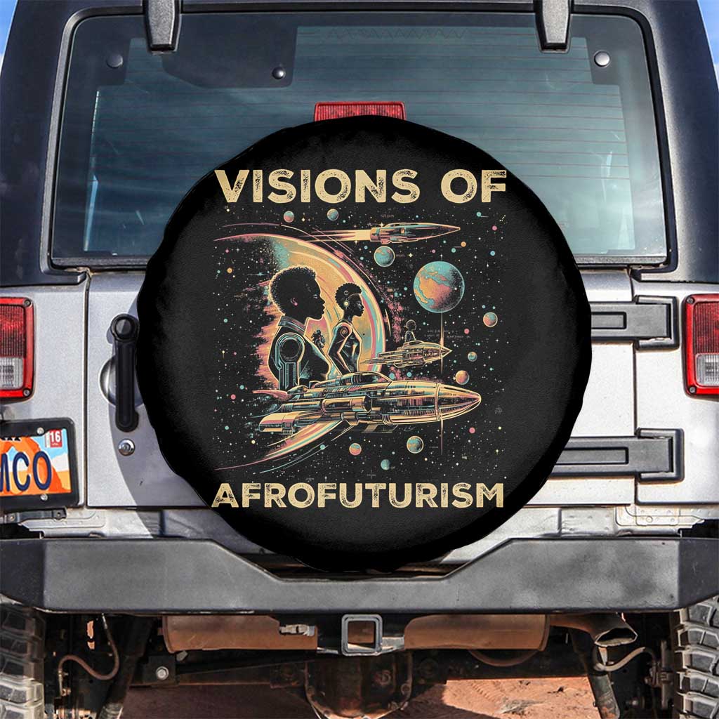 Visions Of Afrofuturism African American Spare Tire Cover Black History And Future