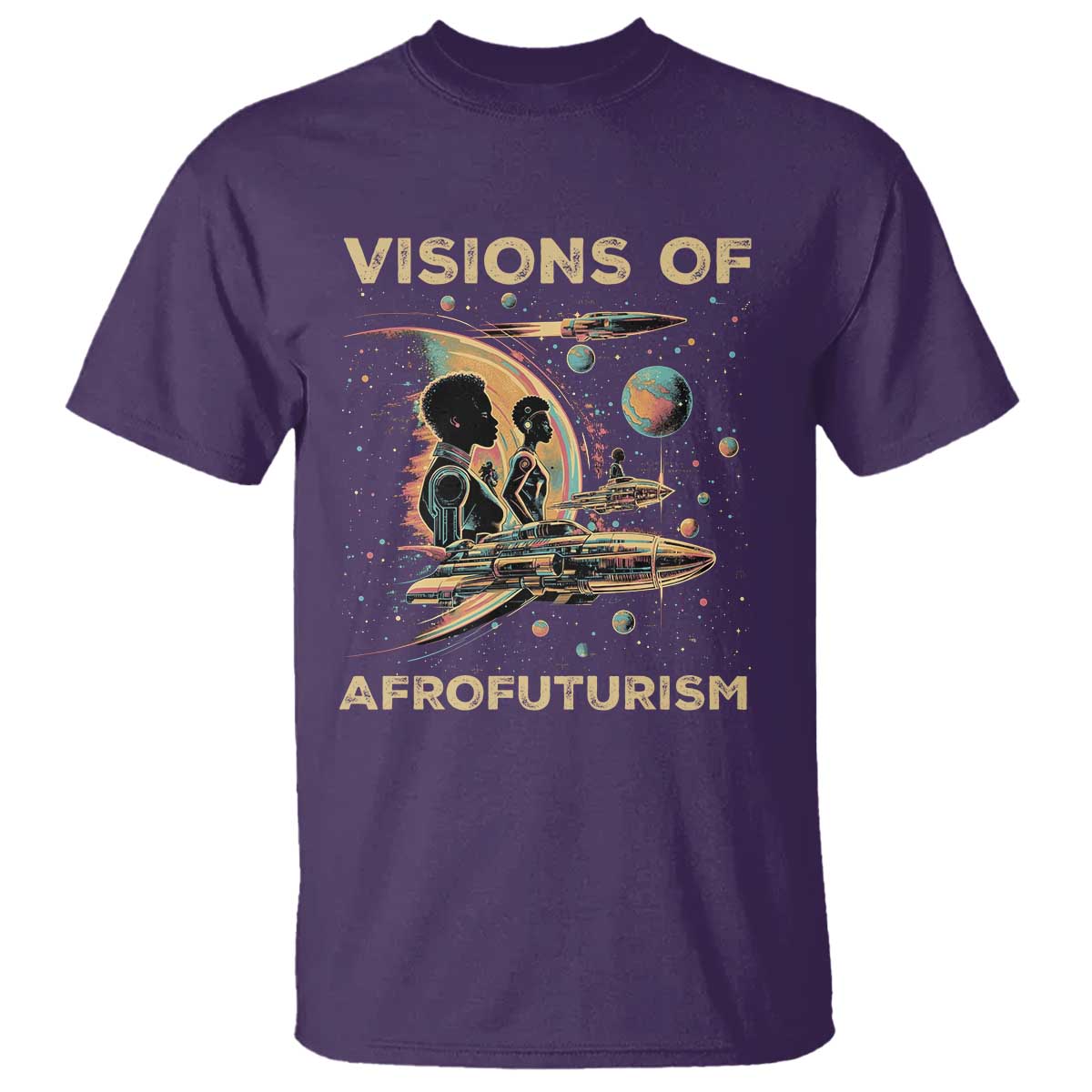 Visions Of Afrofuturism African American T Shirt Black History And Future