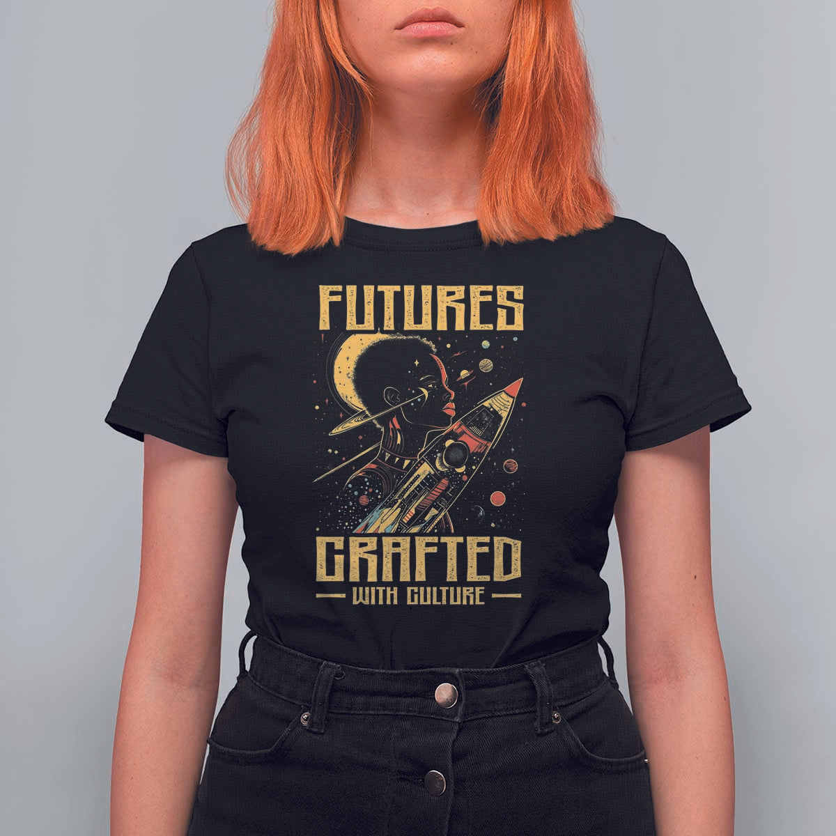 Afrofuturism African American T Shirt For Women Futures Crafted With Culture