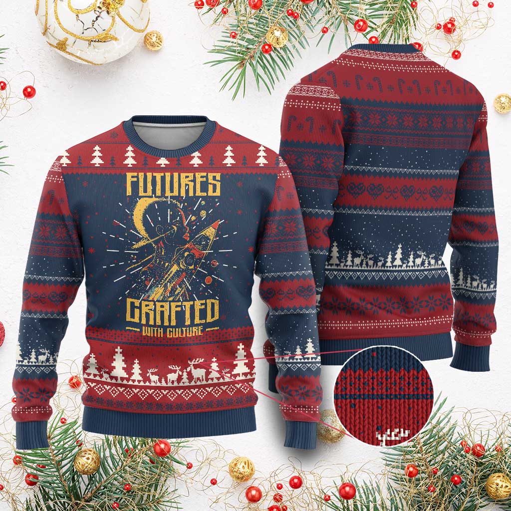 Afrofuturism African American Ugly Christmas Sweater Futures Crafted With Culture