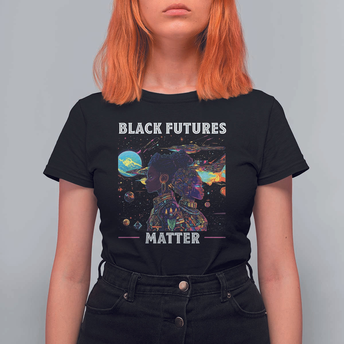 Afrofuturism African American T Shirt For Women Black Futures Matter