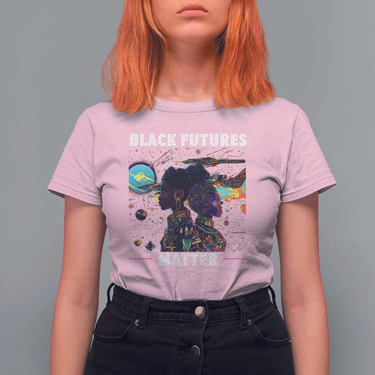 Afrofuturism African American T Shirt For Women Black Futures Matter