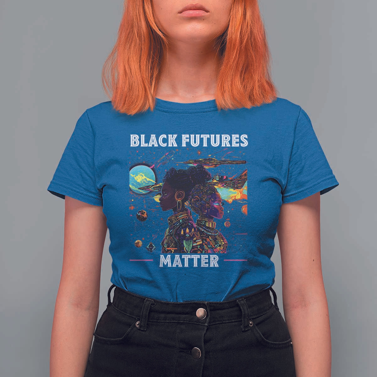Afrofuturism African American T Shirt For Women Black Futures Matter