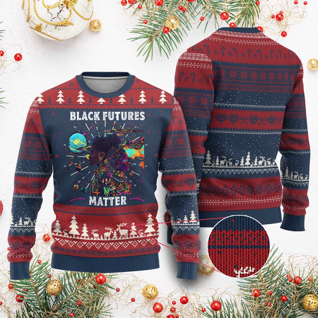 Afrofuturism African American Ugly Christmas Sweater Black Futures Matter