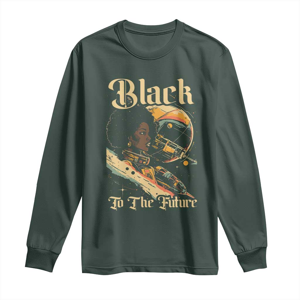 Afrofuturism African American Long Sleeve Shirt Black To The Future