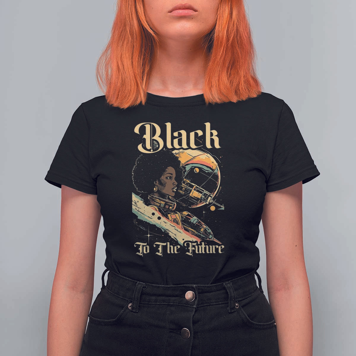 Afrofuturism African American T Shirt For Women Black To The Future