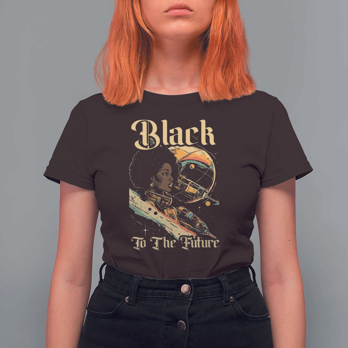 Afrofuturism African American T Shirt For Women Black To The Future