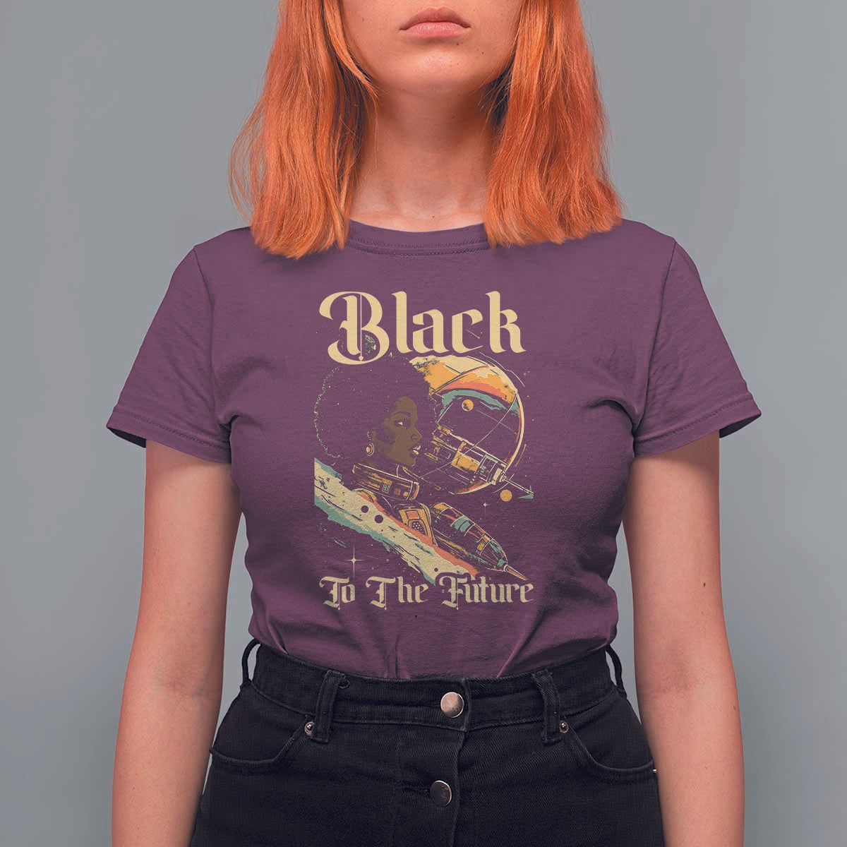 Afrofuturism African American T Shirt For Women Black To The Future