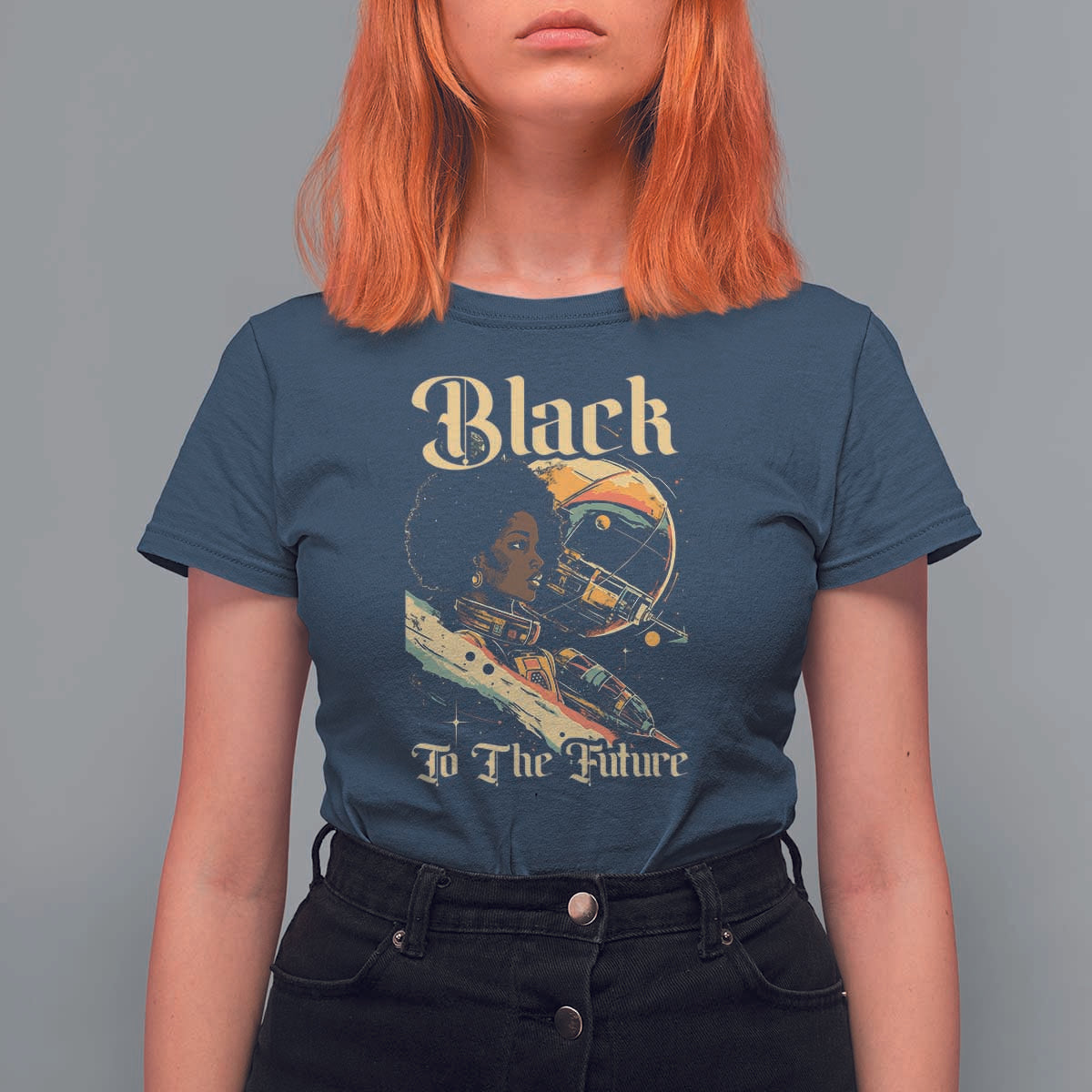 Afrofuturism African American T Shirt For Women Black To The Future