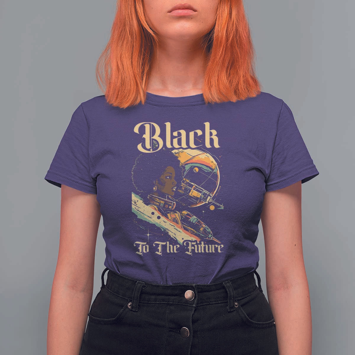 Afrofuturism African American T Shirt For Women Black To The Future
