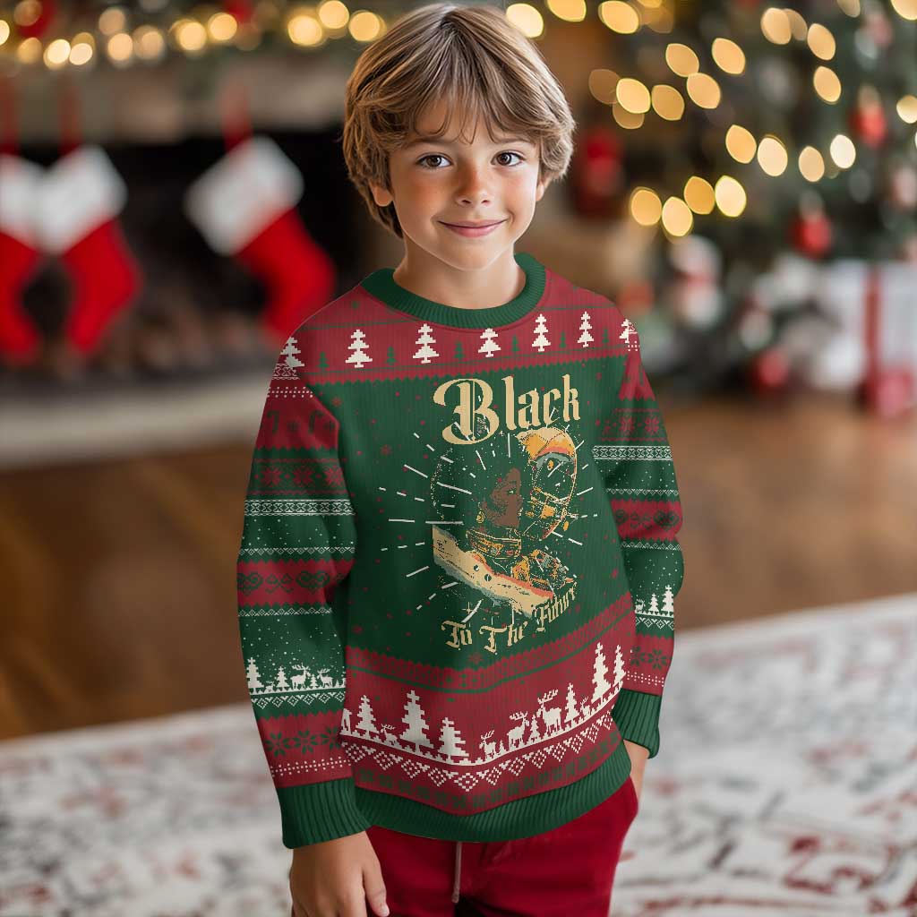 Afrofuturism African American Ugly Christmas Sweater Black To The Future