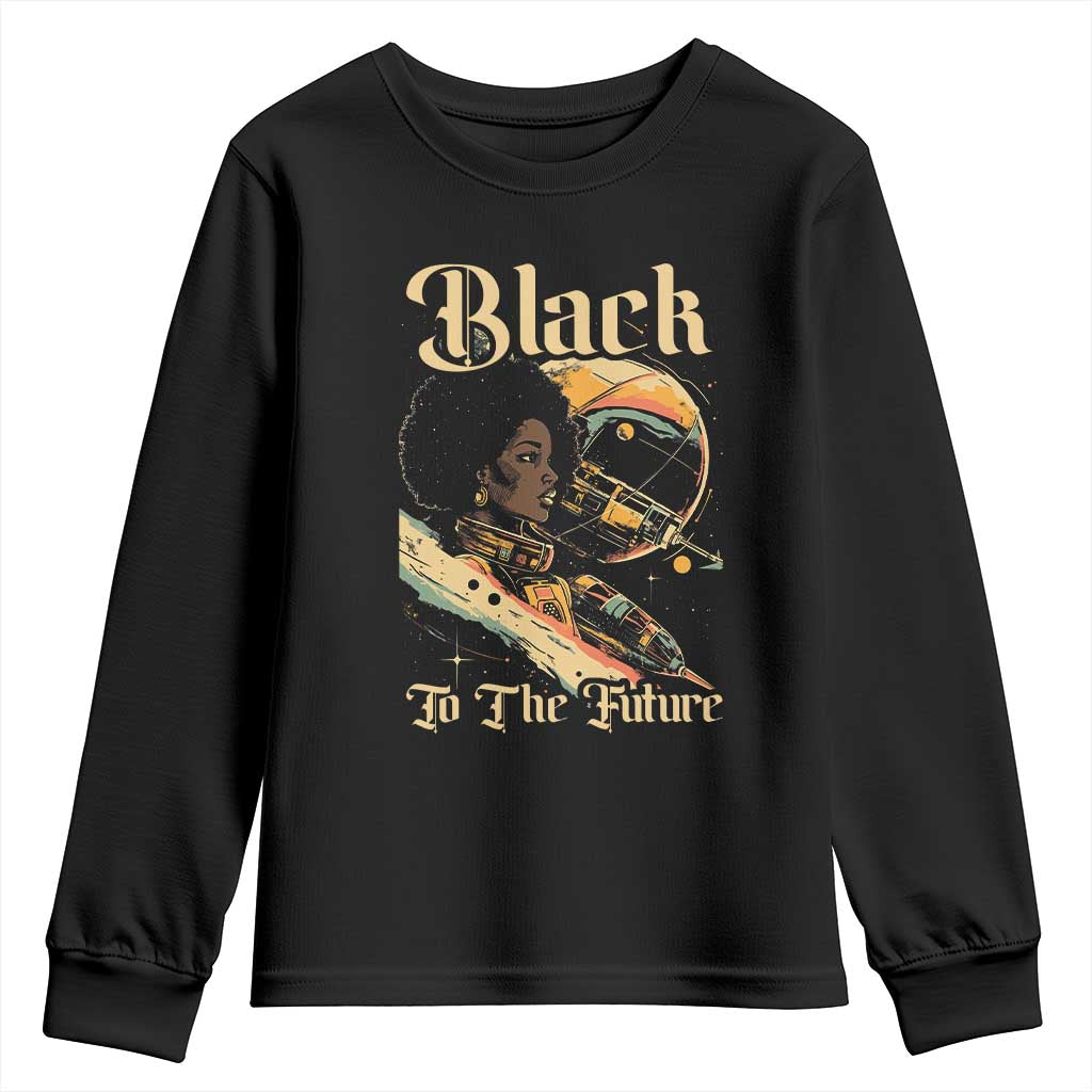 Afrofuturism African American Youth Sweatshirt Black To The Future