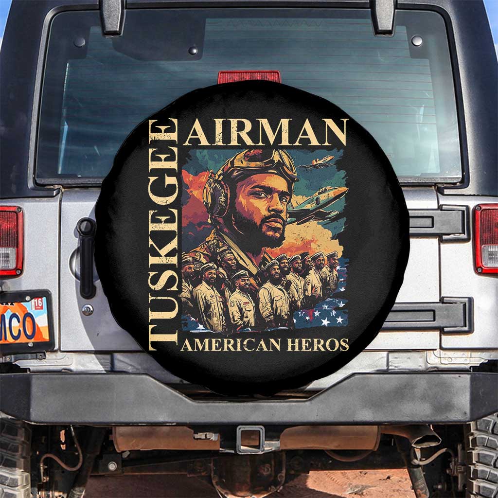 Tuskegee Airman Spare Tire Cover American Heroes US Pilots Black History