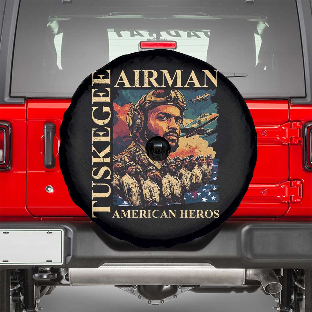 Tuskegee Airman Spare Tire Cover American Heroes US Pilots Black History