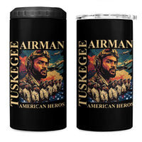 Tuskegee Airman 4 in 1 Can Cooler Tumbler American Heroes US Pilots Black History