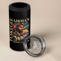 Tuskegee Airman 4 in 1 Can Cooler Tumbler American Heroes US Pilots Black History