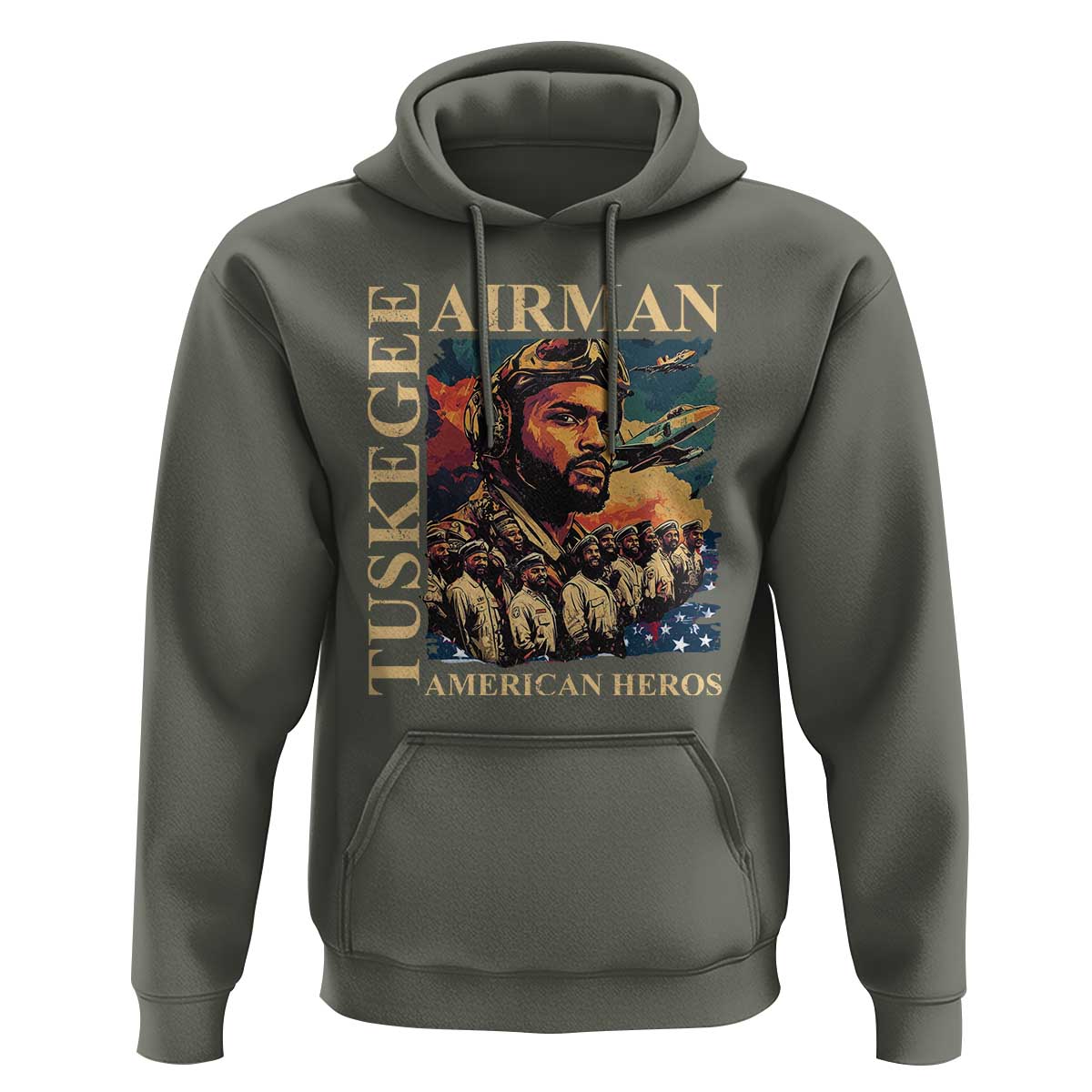 Tuskegee Airman Hoodie American Heroes US Pilots Black History