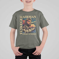 Tuskegee Airman T Shirt For Kid American Heroes US Pilots Black History
