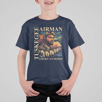 Tuskegee Airman T Shirt For Kid American Heroes US Pilots Black History