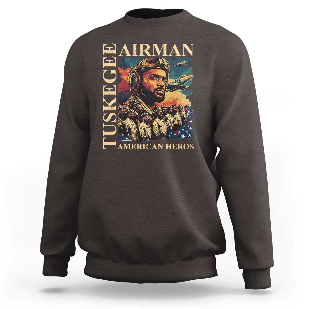 Tuskegee Airman Sweatshirt American Heroes US Pilots Black History