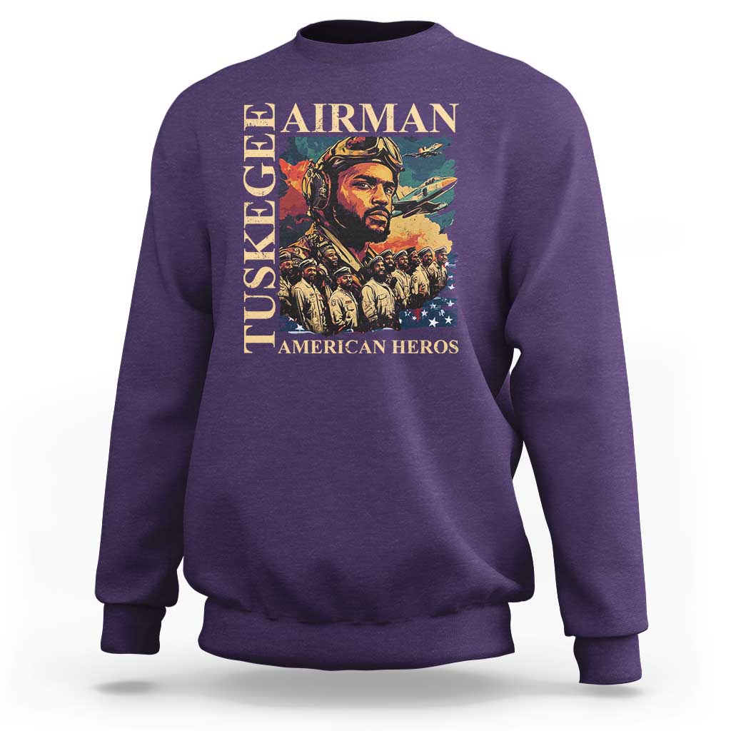 Tuskegee Airman Sweatshirt American Heroes US Pilots Black History