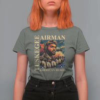 Tuskegee Airman T Shirt For Women American Heroes US Pilots Black History