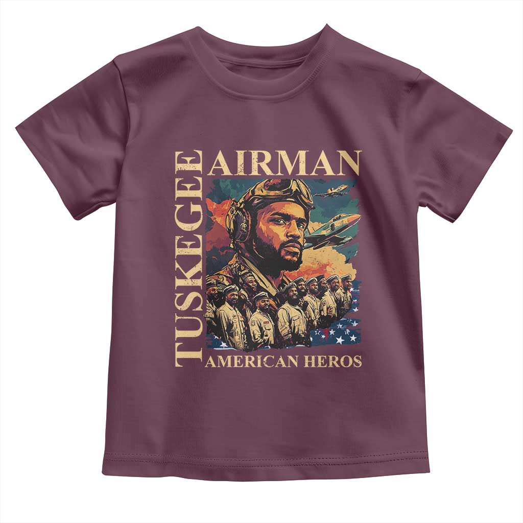 Tuskegee Airman Toddler T Shirt American Heroes US Pilots Black History