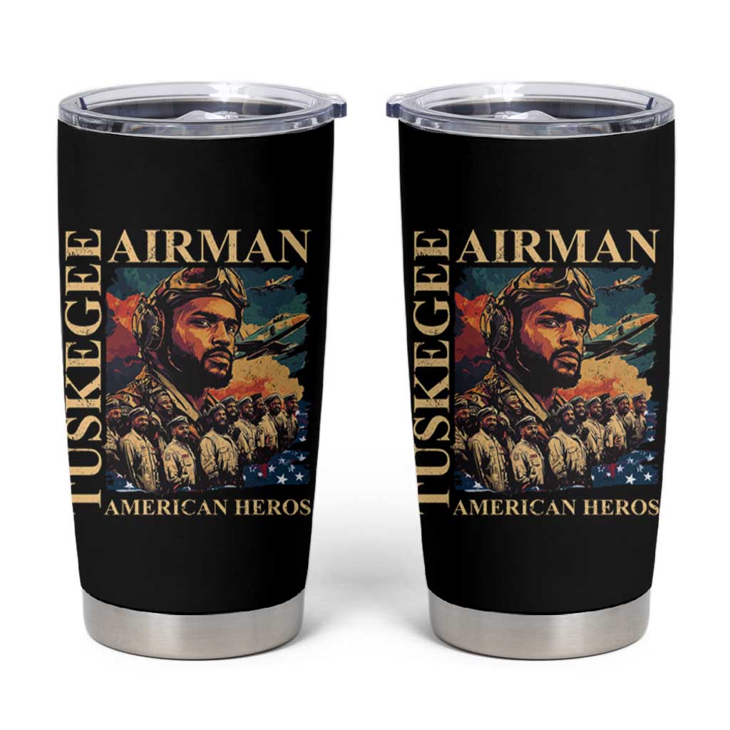 Tuskegee Airman Tumbler Cup American Heroes US Pilots Black History