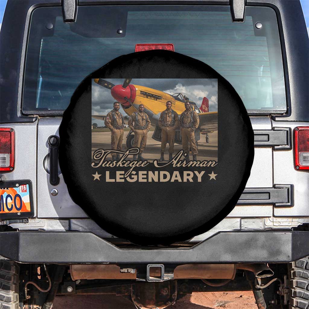 Tuskegee Airman Spare Tire Cover Legendary US Pilots Black History