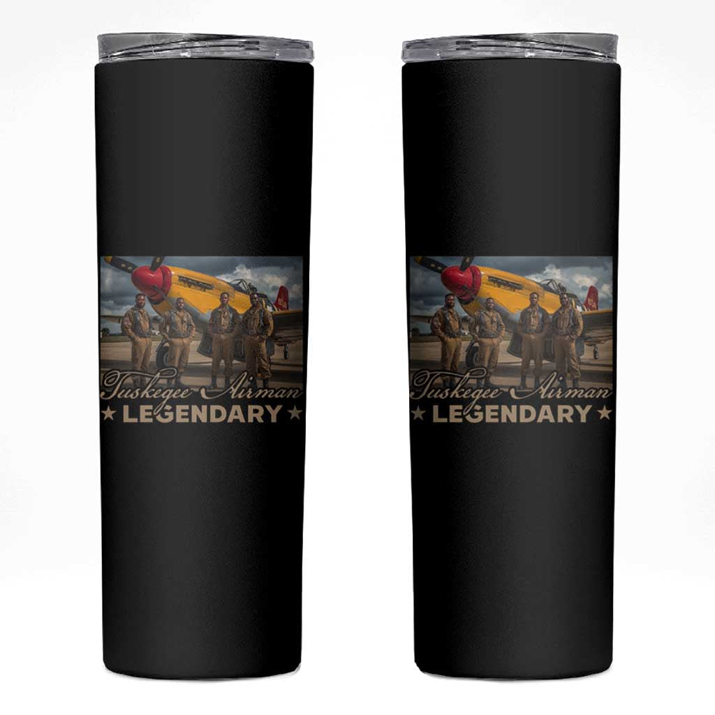 Tuskegee Airman Skinny Tumbler Legendary US Pilots Black History